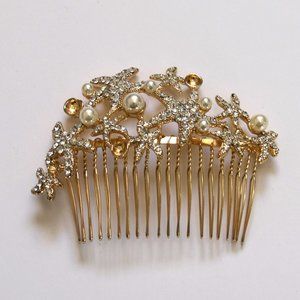 2/$20 Starfish and Pearl Embellished Hair Pin